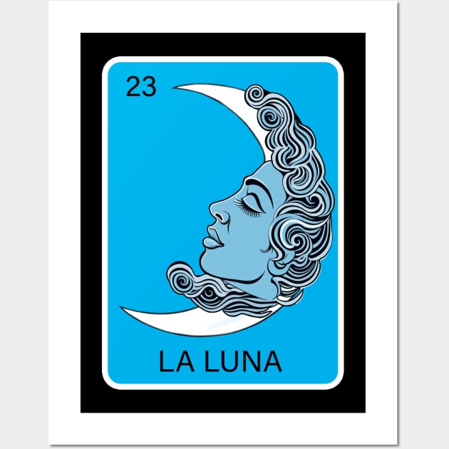 Mexican Lottery La Luna The Moon Loteria Game of Mexico Wall Art by VogueTime